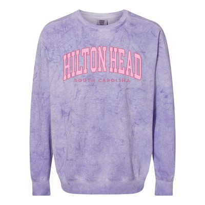 Hilton Head Sc South Carolina Retro Colorblast Crewneck Sweatshirt