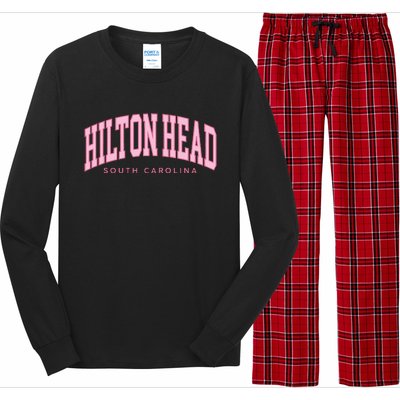 Hilton Head Sc South Carolina Retro Long Sleeve Pajama Set