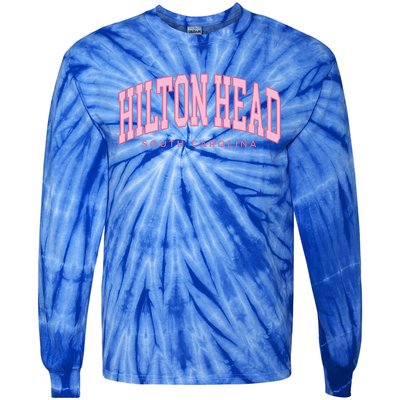 Hilton Head Sc South Carolina Retro Tie-Dye Long Sleeve Shirt