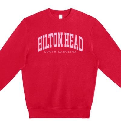 Hilton Head Sc South Carolina Retro Premium Crewneck Sweatshirt