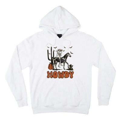 Halloween Howdy Skeleton With Horse And Cowboy Hat Hoodie