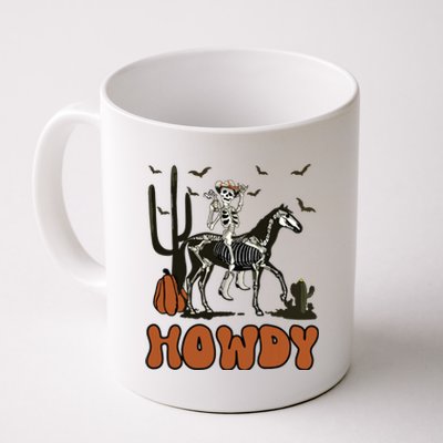 Halloween Howdy Skeleton With Horse And Cowboy Hat Coffee Mug