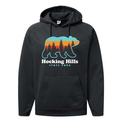 Hocking Hills State Park Bear Hocking Hills Camping Performance Fleece Hoodie