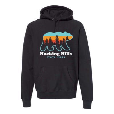 Hocking Hills State Park Bear Hocking Hills Camping Premium Hoodie