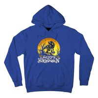 Happy Halloween Spooky Trex Skeleton Dinosaur Gift Hoodie