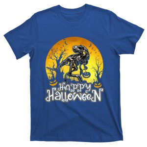 Happy Halloween Spooky Trex Skeleton Dinosaur Gift T-Shirt