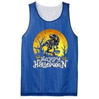 Happy Halloween Spooky Trex Skeleton Dinosaur Gift Mesh Reversible Basketball Jersey Tank