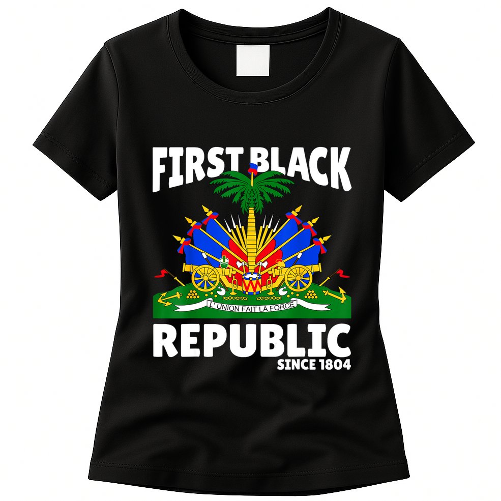 Haiti Heritage Since 1804 Proud Zoe Happy Haitian Flag Day Womens T-Shirt