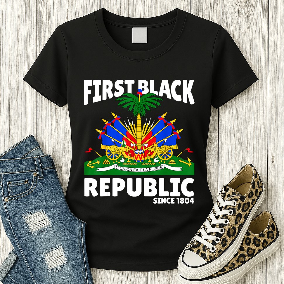 Haiti Heritage Since 1804 Proud Zoe Happy Haitian Flag Day Womens T-Shirt
