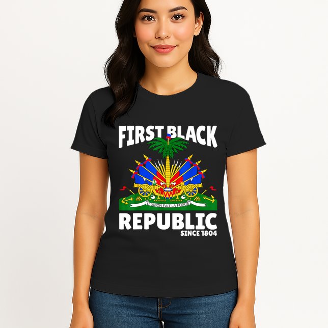 Haiti Heritage Since 1804 Proud Zoe Happy Haitian Flag Day Womens T-Shirt