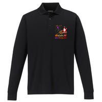 Happy Hallothanksmas Skeleton Pumpkin Turkey Santa Dancing Performance Long Sleeve Polo