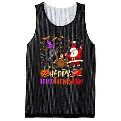 Happy Hallothanksmas Skeleton Pumpkin Turkey Santa Dancing Mesh Reversible Basketball Jersey Tank