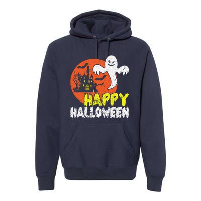 Happy Halloween Spooky Ghost Premium Hoodie