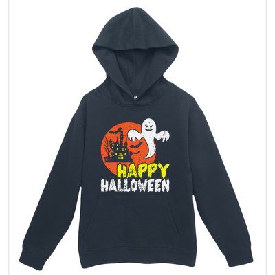 Happy Halloween Spooky Ghost Urban Pullover Hoodie