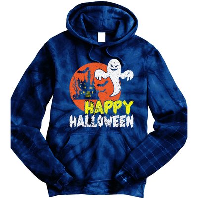 Happy Halloween Spooky Ghost Tie Dye Hoodie