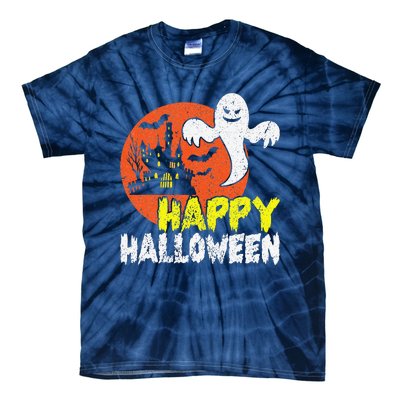 Happy Halloween Spooky Ghost Tie-Dye T-Shirt