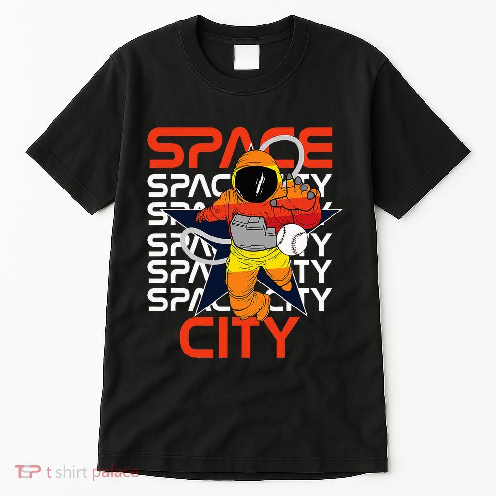 Htown Houston Space City Vintage Baseball Astronaut Tall T-Shirt