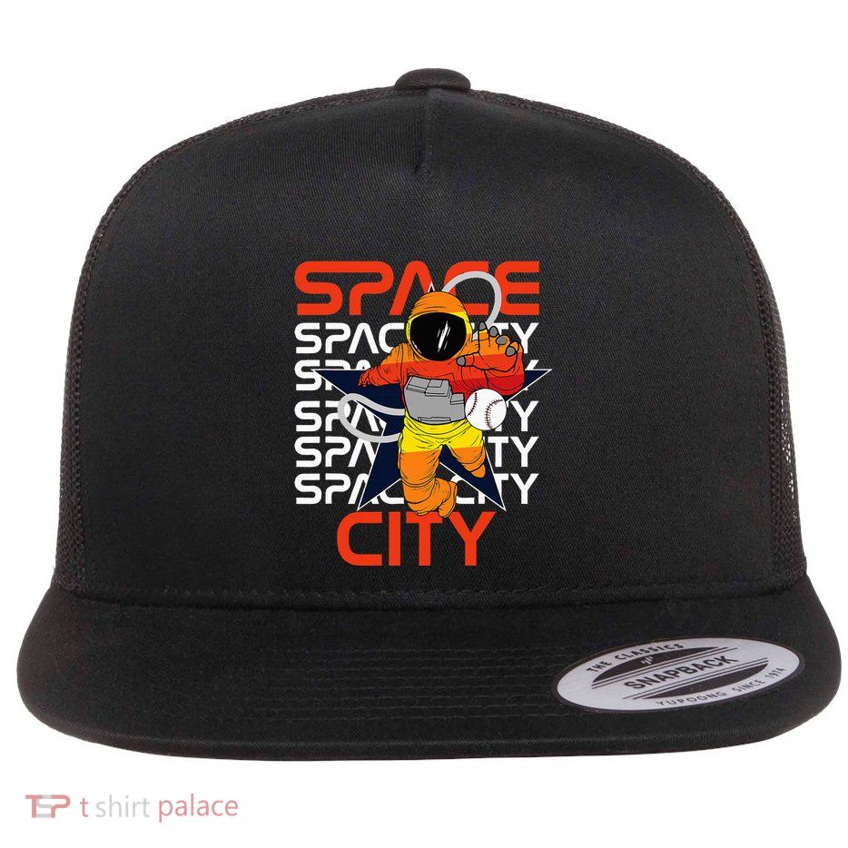Htown Houston Space City Vintage Baseball Astronaut Flatbill Hat