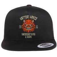 Hattori Hanzo Sword And Sushi Flat Bill Trucker Hat