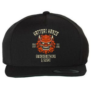 Hattori Hanzo Sword And Sushi Wool Snapback Cap