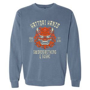 Hattori Hanzo Sword And Sushi Garment-Dyed Sweatshirt