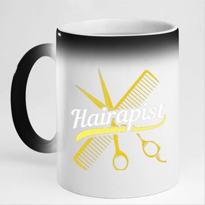 Hairdresser Hairstylist Salon Barber Hairapist 11oz Black Color Changing Mug