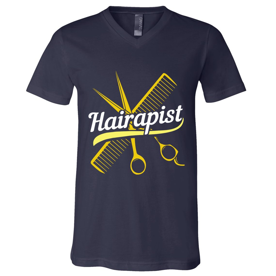 Hairdresser Hairstylist Salon Barber Hairapist V-Neck T-Shirt