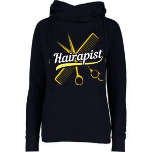 Hairdresser Hairstylist Salon Barber Hairapist Womens Funnel Neck Pullover Hood