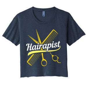 Hairdresser Hairstylist Salon Barber Hairapist Women's Crop Top Tee