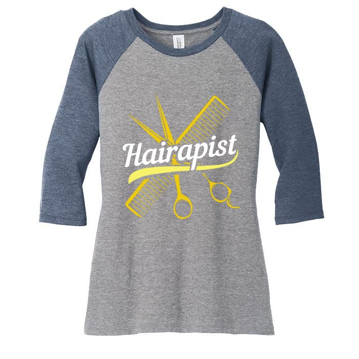 Hairdresser Hairstylist Salon Barber Hairapist Women's Tri-Blend 3/4-Sleeve Raglan Shirt