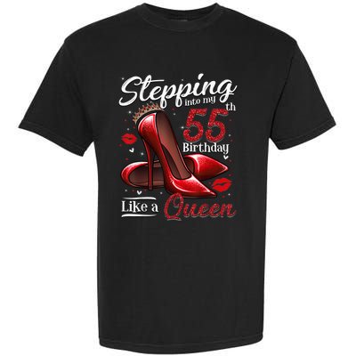 High Heels Stepping Into My 55th Birthday 55 and Fabulous Garment-Dyed Heavyweight T-Shirt