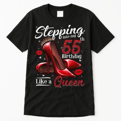 High Heels Stepping Into My 55th Birthday 55 and Fabulous Tall T-Shirt