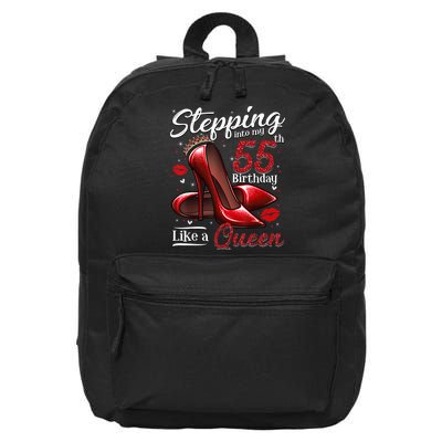 High Heels Stepping Into My 55th Birthday 55 and Fabulous 16 in Basic Backpack