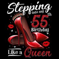 High Heels Stepping Into My 55th Birthday 55 and Fabulous Youth Performance Sprint T-Shirt