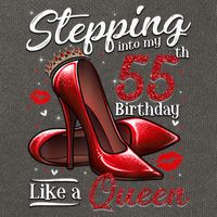 High Heels Stepping Into My 55th Birthday 55 and Fabulous Cotton Canvas Backpack