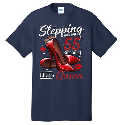 High Heels Stepping Into My 55th Birthday 55 and Fabulous Tall T-Shirt