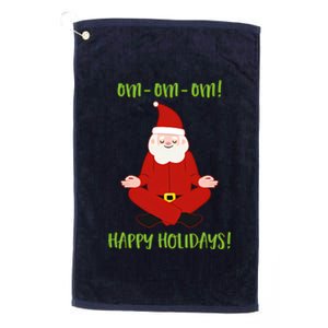 Happy Holidays Santa Claus Yoga For Platinum Collection Golf Towel