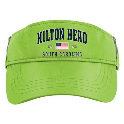 Hilton Head Sc South Carolina Usa Flag Patriotic Adult Drive Performance Visor