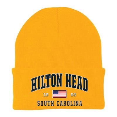 Hilton Head Sc South Carolina Usa Flag Patriotic Knit Cap Winter Beanie