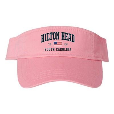 Hilton Head Sc South Carolina Usa Flag Patriotic Valucap Bio-Washed Visor