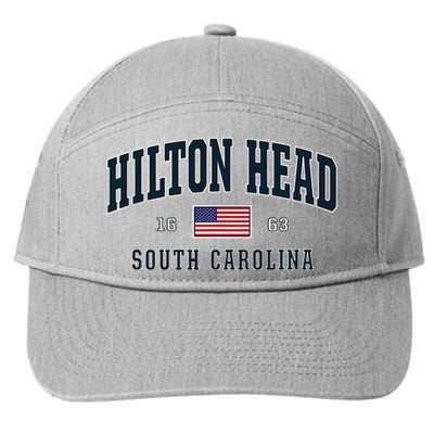 Hilton Head Sc South Carolina Usa Flag Patriotic 7-Panel Snapback Hat