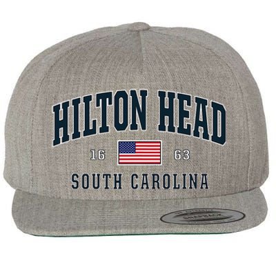 Hilton Head Sc South Carolina Usa Flag Patriotic Wool Snapback Cap