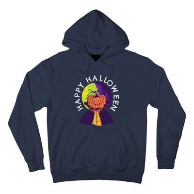 Happy Halloween Spooky Pumpkin Head In Full Moon Tall Hoodie