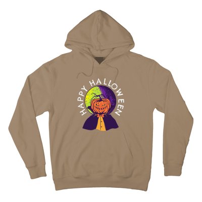 Happy Halloween Spooky Pumpkin Head In Full Moon Hoodie