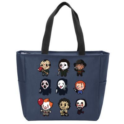 Halloween Horror Shirt Funny Halloween Gift Zip Tote Bag