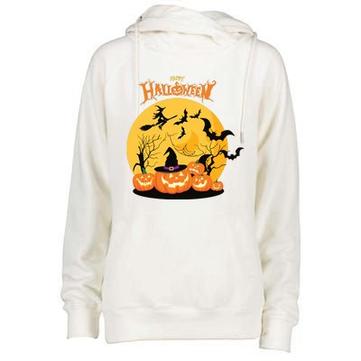 Happy Halloween Spooky Season Womens Funnel Neck Pullover Hood