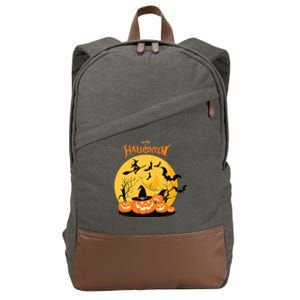 Happy Halloween Spooky Season Cotton Canvas Backpack