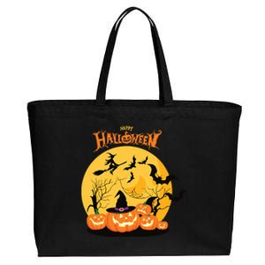 Happy Halloween Spooky Season Cotton Canvas Jumbo Tote