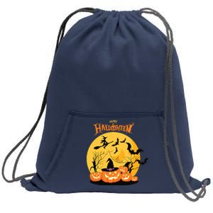 Happy Halloween Spooky Season Sweatshirt Cinch Pack Bag