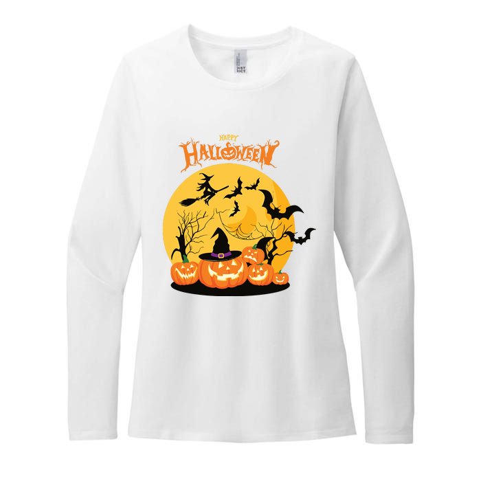 Happy Halloween Spooky Season Womens CVC Long Sleeve Shirt